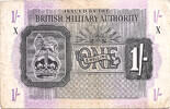 British Military Authority 1 Shilling Block X = Yugoslavia - RARE -