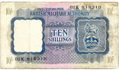 British Military Authority 10 Shillings Block K = Morocco, Algeria, Tunesia -