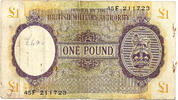 British Military Authority One Pound Block F = Tripolitania -