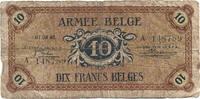 Belgium 10 Francs Armée Belge / MILITARY OCCUPATION OF GERMANY -