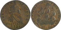 England / Middlesex 1/2 Penny token Prince Frederick, Duke of York - The wooden wall of old England -