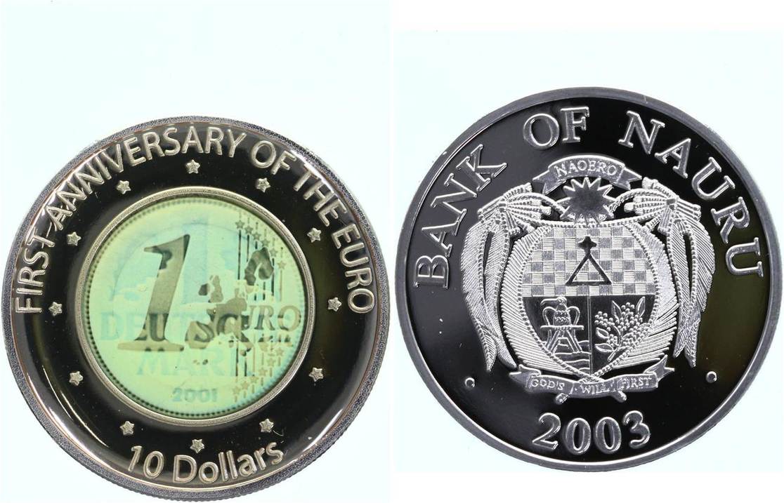 10 dollars 2003 nauru kinegramm-münze feinsilber