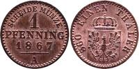 Brandenburg-Preussen 1 Pfennig Wilhelm I. 1861-188 -