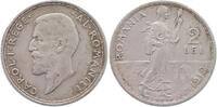 Rumänien 2 Lei Silber Carol I. 1866-1914 -