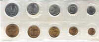 Russland 2,06 Rubel Kursmünzensatz 9 Münzen, 1 Token -