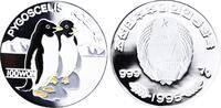 Nord Korea 100 Won Silber Pinguine mit Farbapplikationen -