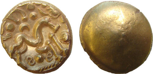 GAULE Stater BELGIQUE, Ambiani, AV statère, vers 60 av. J.-C. Type uniface. *RARE R2 * UNC