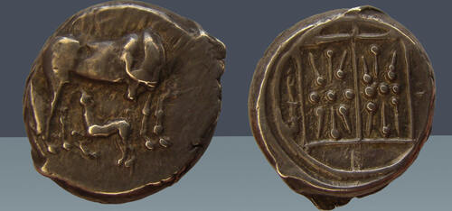ILLYRIA  Dyrrhachion. Circa 370-350 BC.AR Stater *Pedigree M.B Collection 1921-2015* XF
