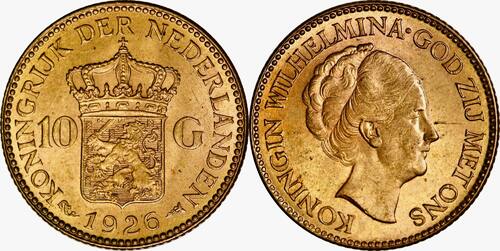 10 gulden 1926 Netherlands (gold!)
