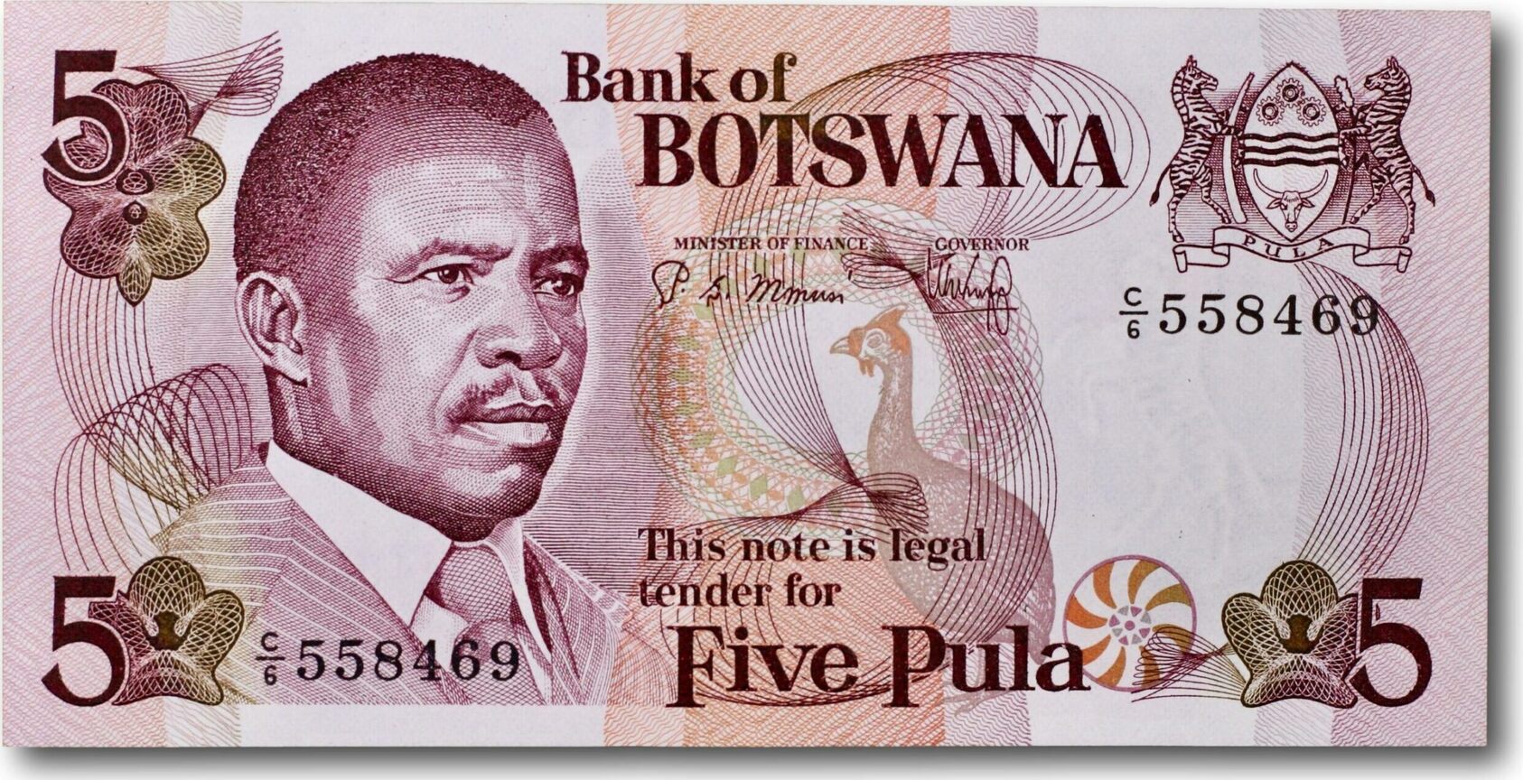 America 5 Pula Botswana 1992 1995 MA Shops america-5-pula-botswana-1992-1995-ma-shops
