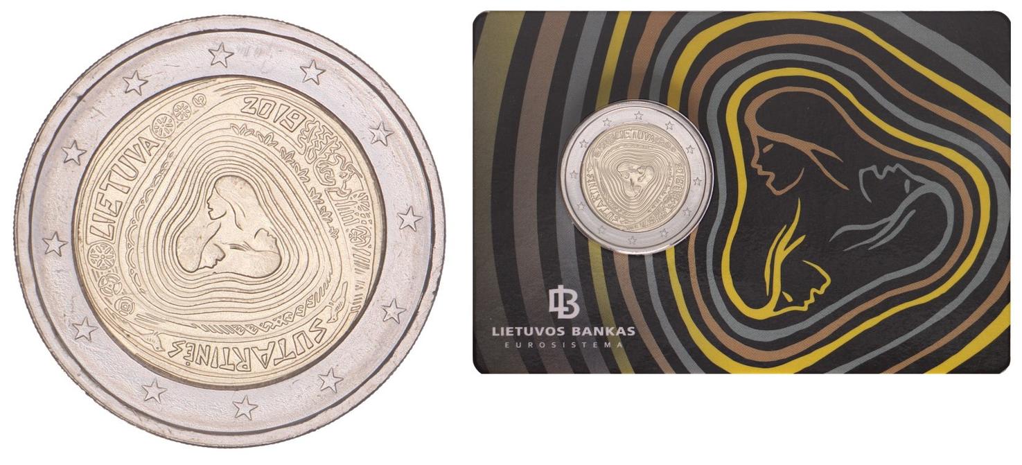 Speciale 2 Euromunten Litouwen 2 Euro 19 Sutartines Bu Kwaliteit In Coincard Ma Shops