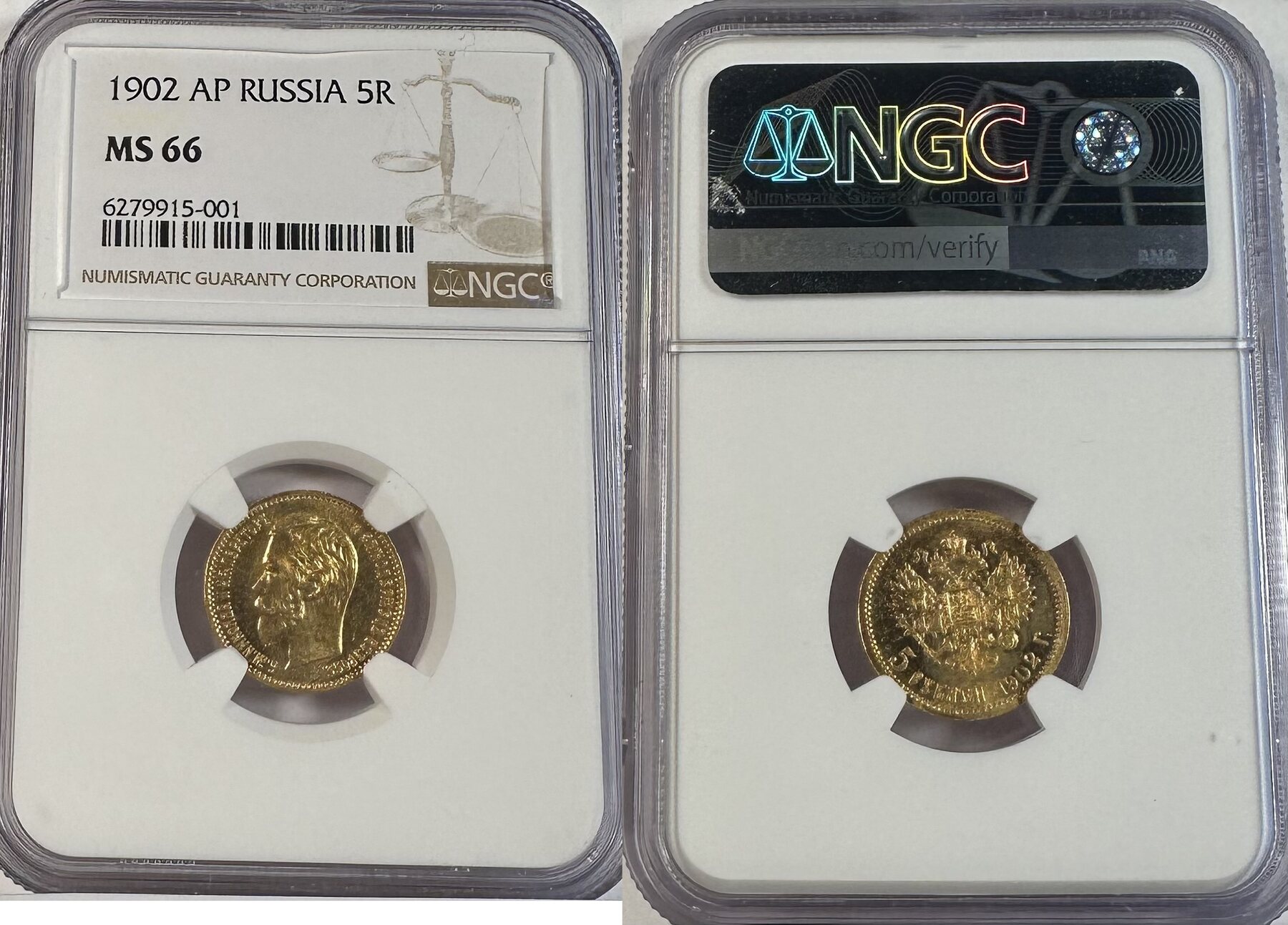 ☆SALE|公式通販| ロシア 5ルーブル金貨 1904年 5ルーブル金貨 NGC