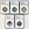 1980 2.5 OZ USSR RUSSIA OLYMPICS NGC PPOOF 69 PLATINUM 5 COIN SET -