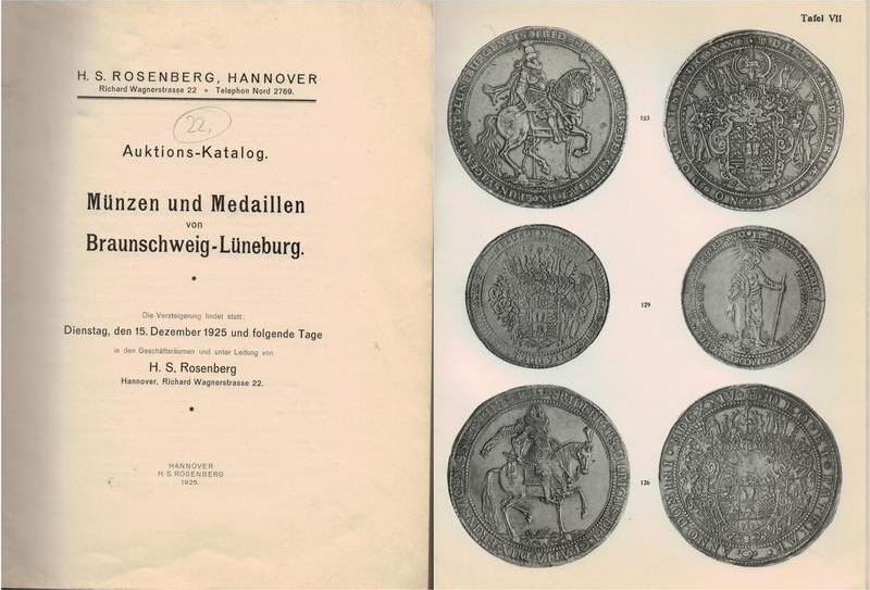 Auktion 1925 Auktionskataloge Und Lagerlisten Rosenberg H S