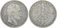 Preussen 5 Mark Wilhelm I. 1861-1888. -