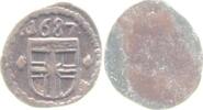 Konstanz-Stadt Einseitiger Cu-Pfennig 1687 vorz&uuml;glich 507.15 元  ＋  70.22 元 运费