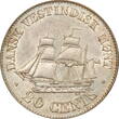 Danish West Indies 20 cents 1878, PCGS MS61, "King Christian IX (1873 - 1906)" Danish West Indies  1878, PCGS MS61, "King Christ