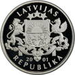 Latvia 1 lats 2001, PCGS PR69, "XIX winter Olympics, Salt Lake City - Hockey" Latvia  2001, PCGS PR69, "XIX winter Olympics, Sa