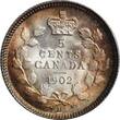 Canada 5 cents 1902 H, NGC MS66, "King Edward VII (1902 - 1910)" Canada  1902 H, NGC MS66, "King Edward VII (1902