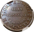 United Kingdom 1 farthing 1814, NGC MS64BN TOKEN, "Newcastle on tyne" TopPop 1/0 United Kingdom  1814, NGC MS64BN TOKEN, "Newcastl