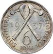 Southern Rhodesia 6 pence 1937, PCGS MS62, "British colony (1932 - 1955)" silver Southern Rhodesia  1937, PCGS MS62, "British colo