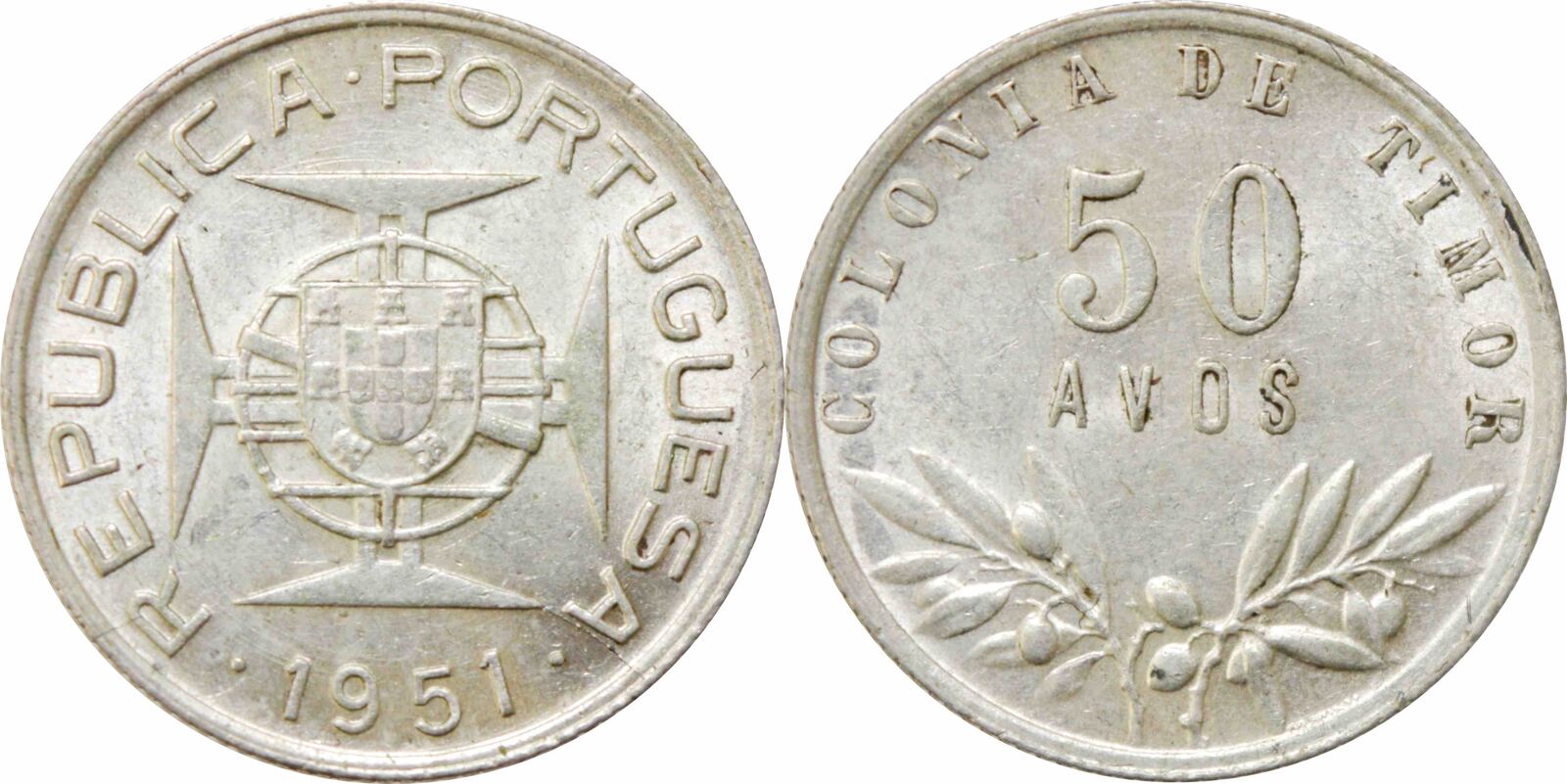 Portuguese Timor 50 avos 1951, UNC, Pataca (1886 - 1957) | MA-Shops