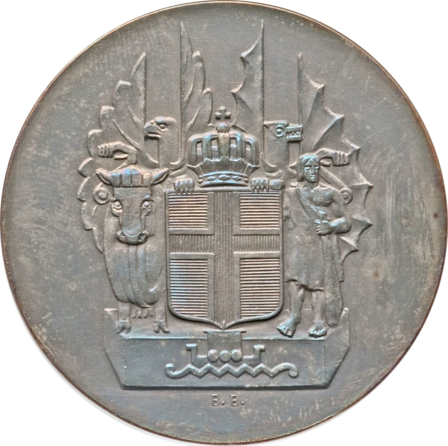 Iceland 10 kronur 1930, NGC MS62, 1000th Anniversary - Althing Iceland ...