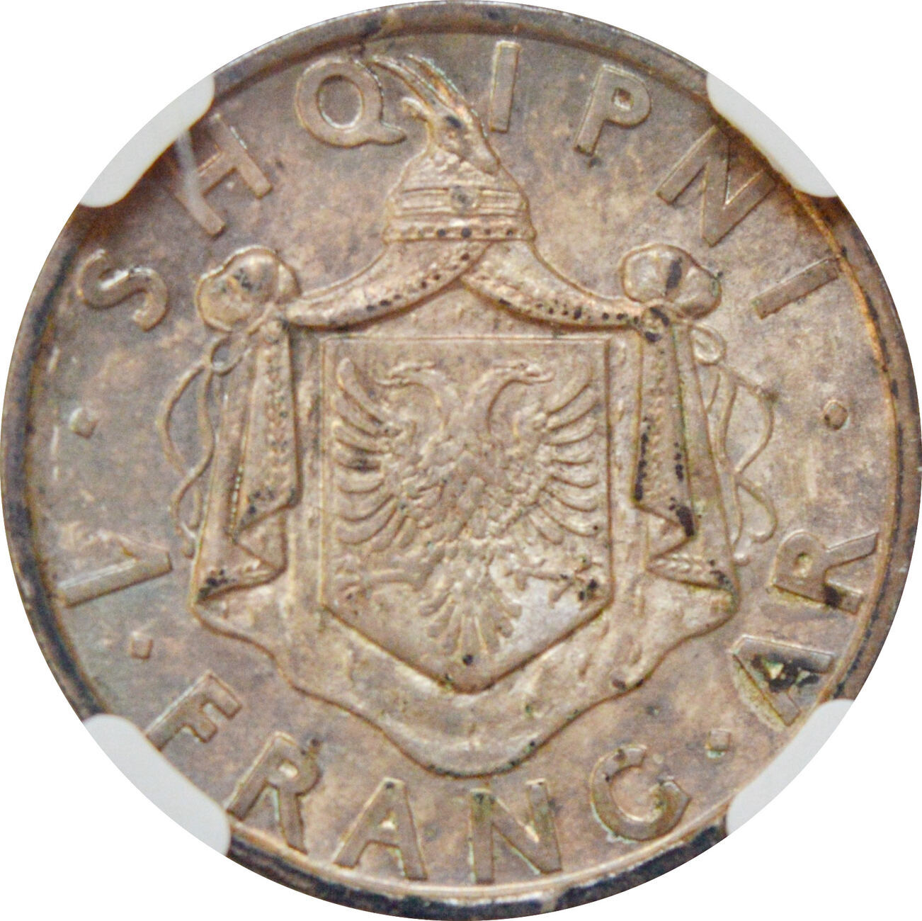 Albania 1 frang ar 1935 R NGC MS63 King Zog I 1928 1939