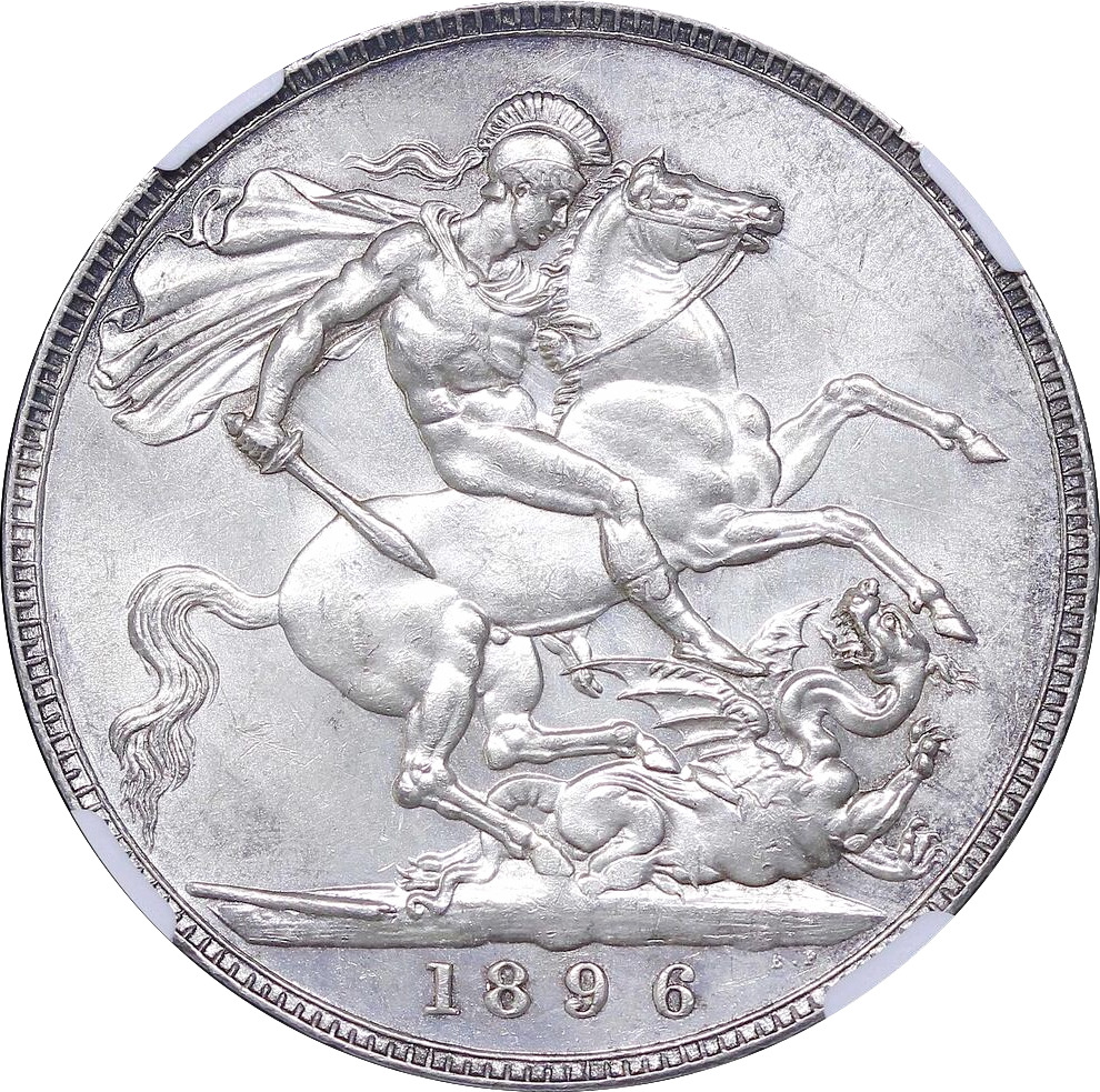 Great Britain 1 crown 1896 LX, NGC MS62, Queen Victoria Great Britain 1 crown 1896 LX, NGC MS62, Queen Victoria