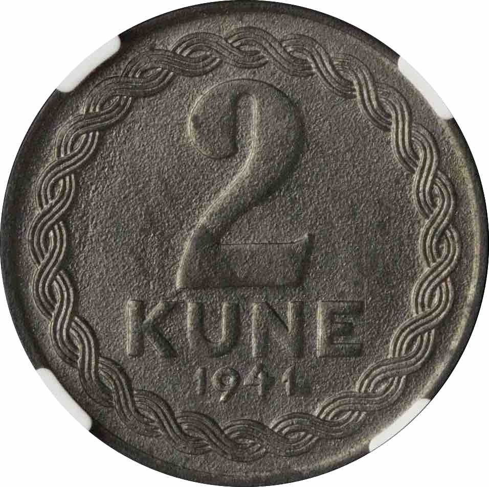 1941 Croatia 2 kune 1941 NGC MS64 Independent State of Croatia