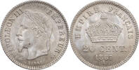 20 centimes France 20 centimes 1867 A, BU, Emperor Napoleon III (1852 - 1870) -