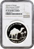 1000 pesetas Western Sahara (Saharawi) 1000 pesetas 2002, NGC PF70 UC, Endangered Animals - Camel Top Pop -