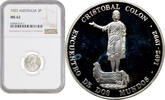 3 pence Australia 3 pence 1922, NGC MS62, King George V (1911 - 1936) -