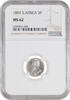 3 pence South Africa (Transvaal) 3 pence 1897, NGC MS62, President Paul Kruger (1880 - 1900) -