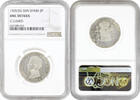 2 pesetas Spain 2 pesetas 1905 SMV, NGC UNC Details, King Alfonso XIII (1886 - 1931) -