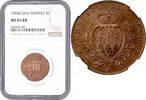 5 centesimi San Marino 5 centesimi 1894, NGC MS65 RB, Republic of San Marino (1864 - 1938) -