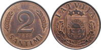 2 santimi Latvia 2 santimi 1939, UNC, First Republic (1922 - 1940) -