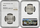 100 lei Romania 100 lei 1944, NGC MS62, King Michael I (1940 - 1947) -
