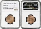 1 pice Mombasa 1 pice 1888 CM, NGC MS63 RB, British East Africa Company (1888 - 1890) -