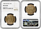 10 centimes France 10 centimes 1900, NGC MS65 BN, Third Republic (1870 - 1941) -