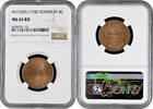 5 centesimi Somalia 5 centesimi 1950, NGC MS65 RD, UN trust territory under Italian administration (1950 - 1960) -