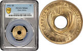 1 cent British East Africa 1 cent 1911 N, PCGS MS66, King George V (1910 - 1936) Top Pop -