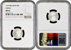 50 centimes Belgium 50 centimes 1914 DES, NGC MS63, King Albert I (1910 - 1934) -