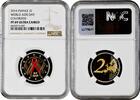 2 euro France 2 euro 2014, NGC PF69 UC, World AIDS Day, Colored -