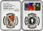 1 dollar Niue 1 dollar 2011, NGC PF70 UC, Zodiac Mucha Paintings - Gemini Top Pop 7/0 -