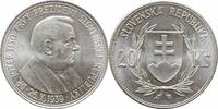 20 korun Slovakia 20 korun 1939, BU, Jozef Tiso - the First President silver coin -