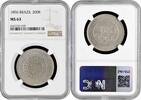 200 reis Brazil 200 reis 1896, NGC MS63, First Republic (1889 - 1942) -