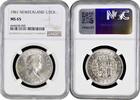 1/2 crown New Zealand 1/2 crown 1961, NGC MS65, Queen Elizabeth II (1953 - 1966) -