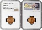 1 mil Palestine 1 mil 1944, NGC MS64 RD, British Mandate (1927 - 1948) -