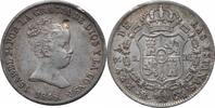 1 real Spain 1 real 1848 M CL, AU, Queen Isabel II (1847 - 1864) silver coin -